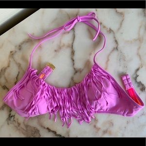 Victoria Secret Fringe Halter Bikini Top